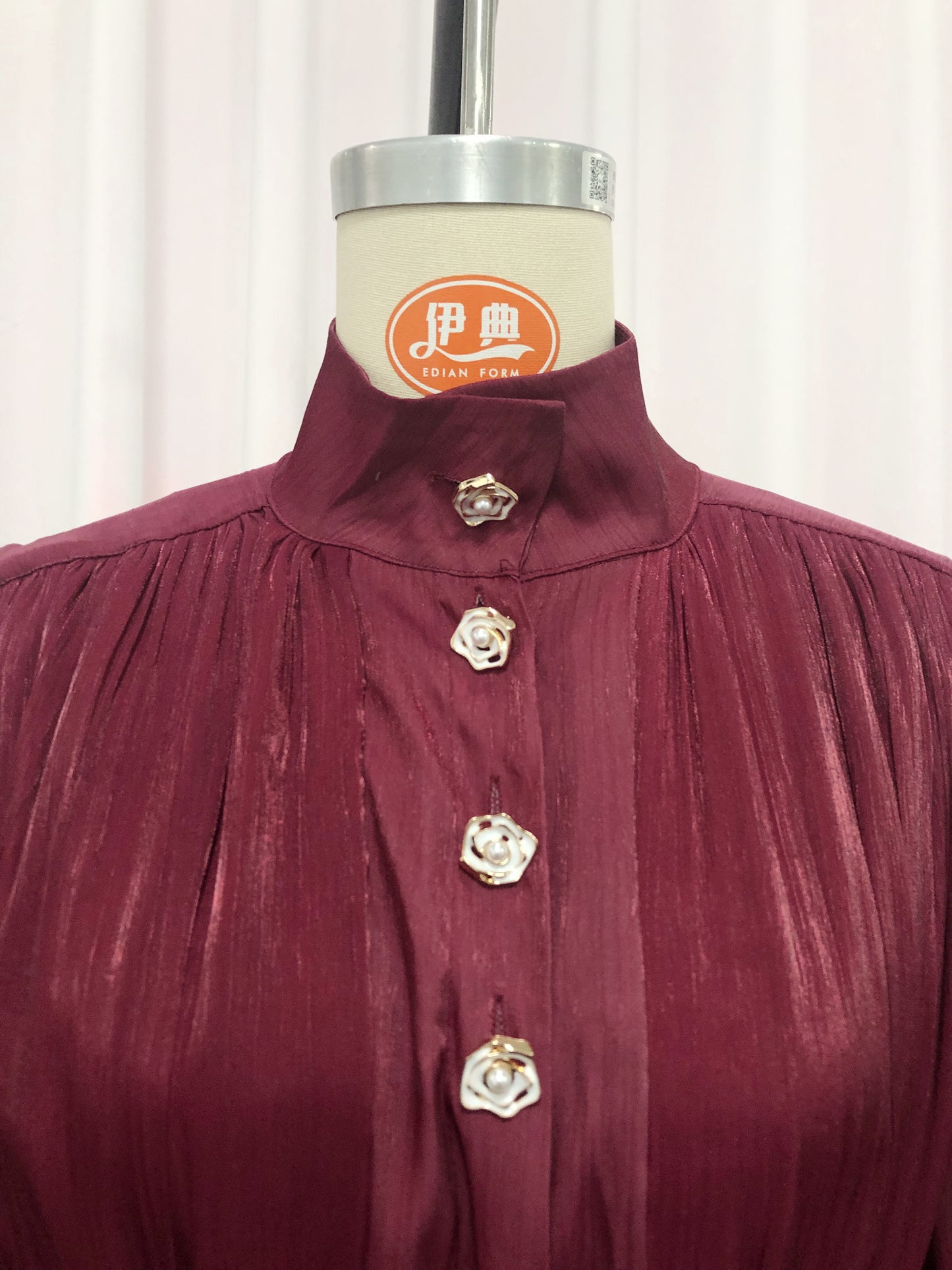 Red Ruched Waist Tiered Midi Dress