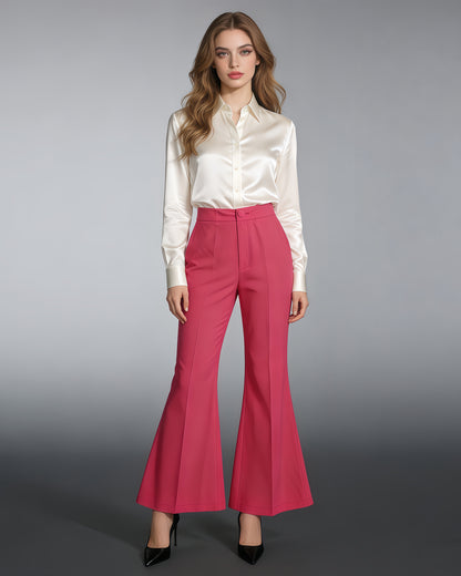 Rose High-Waisted Flare Trousers