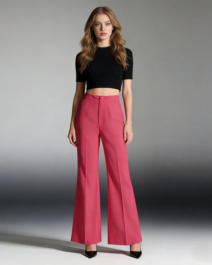 Rose High-Waisted Flare Trousers
