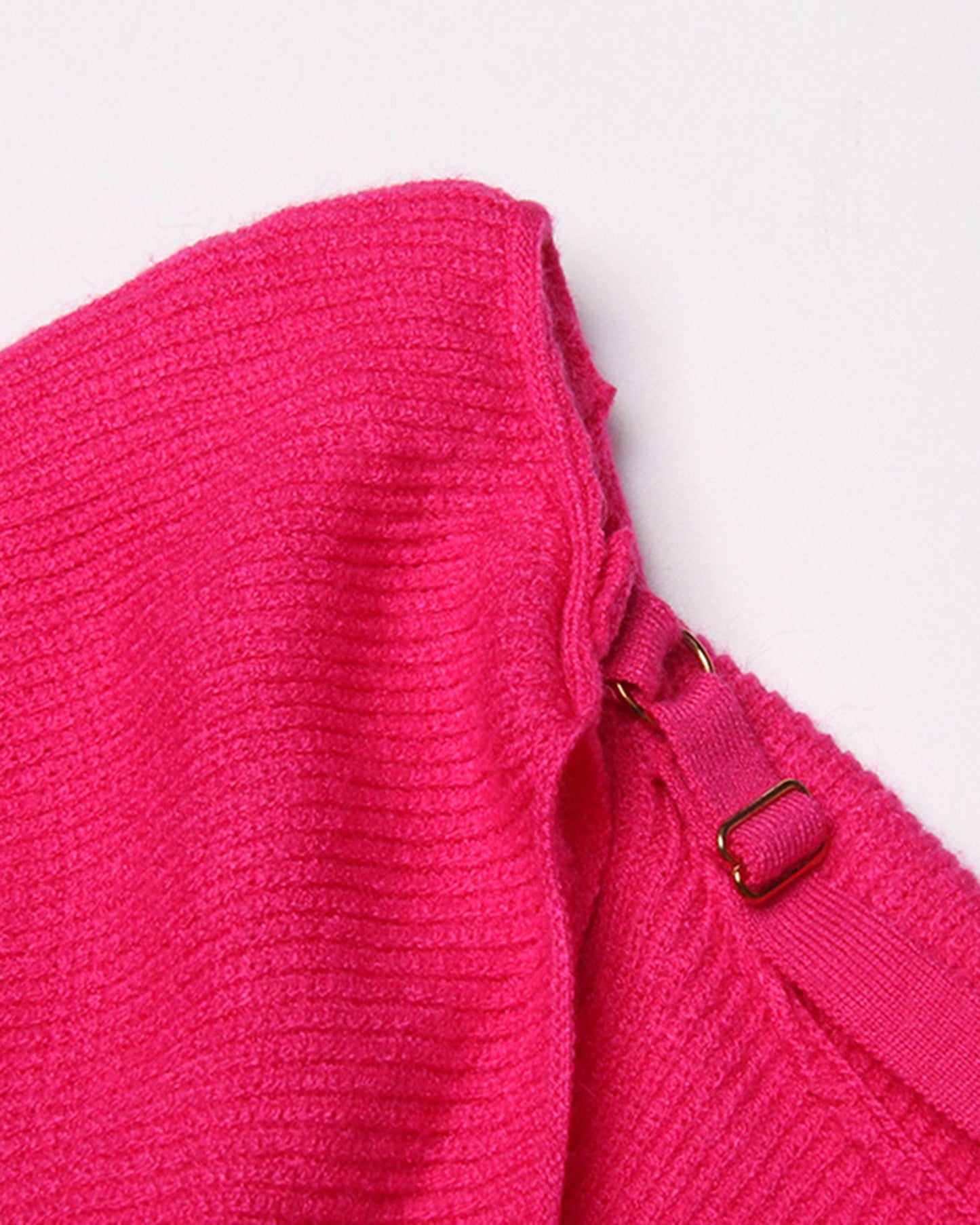 Rose Off-Shoulder Knit Bodycon Dress