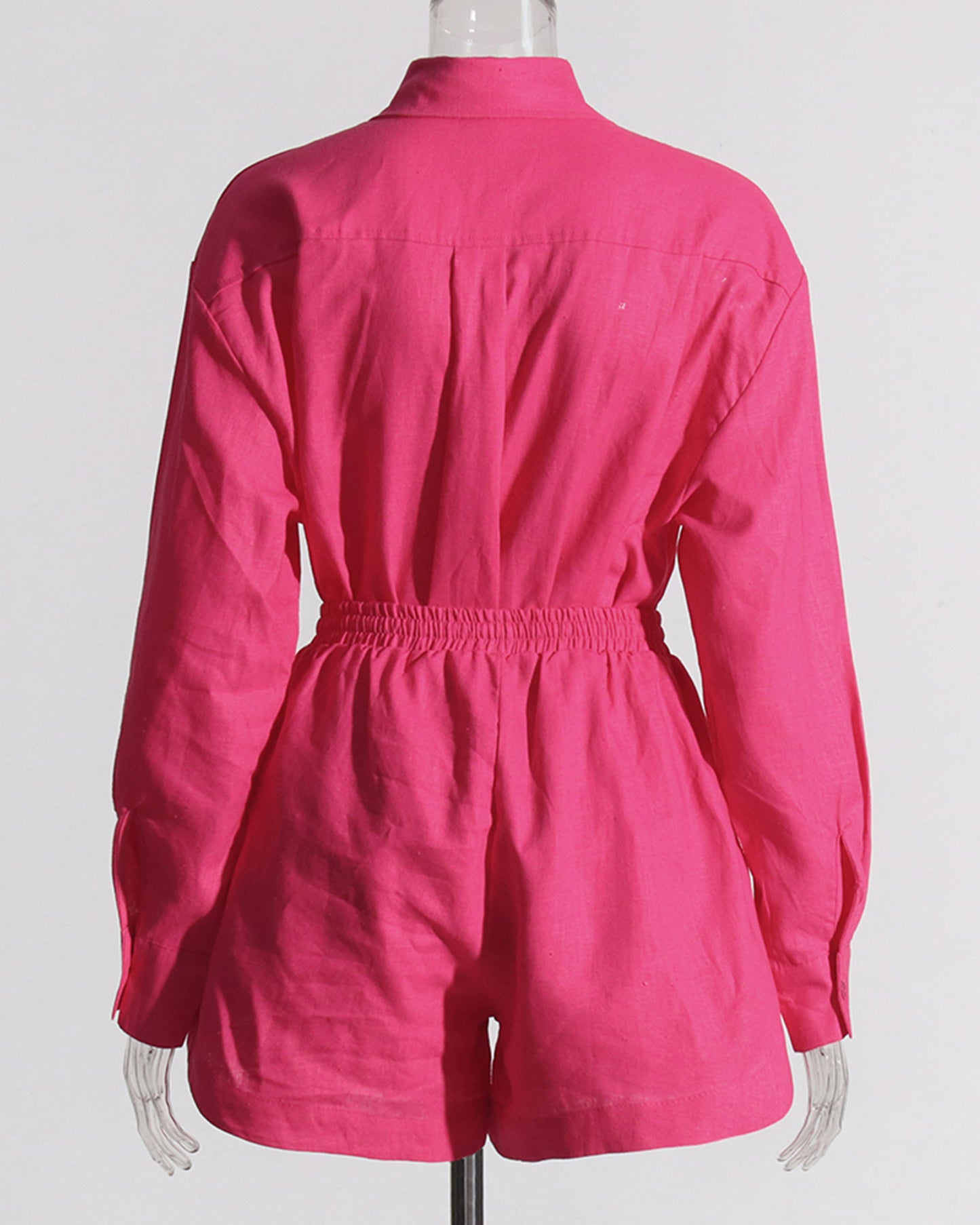 Rose Shirt & Shorts Set with Drawstring Waist