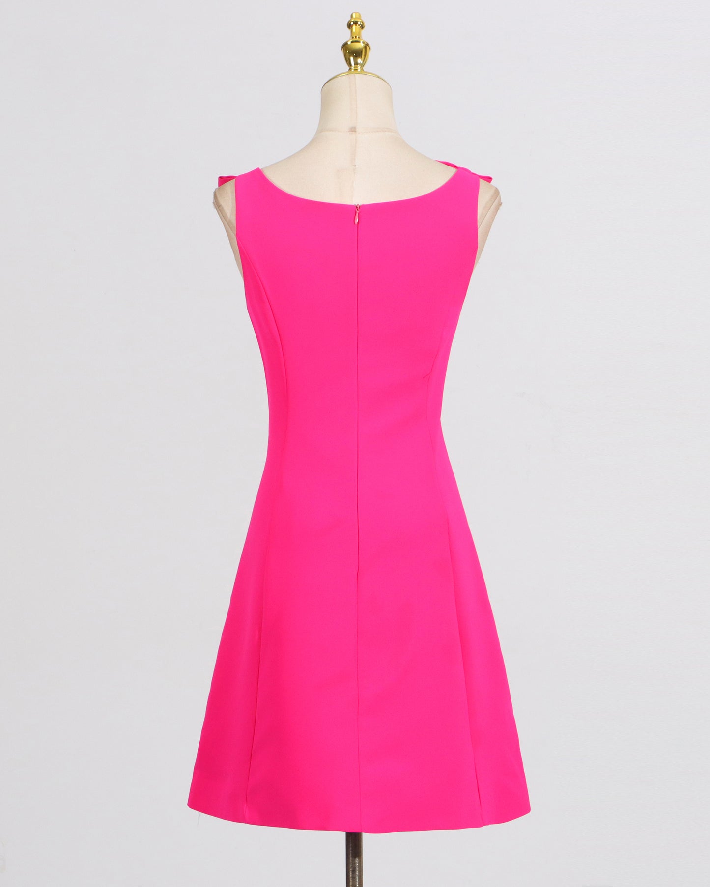 Rose Tie-Strap Bowknot Mini Dress