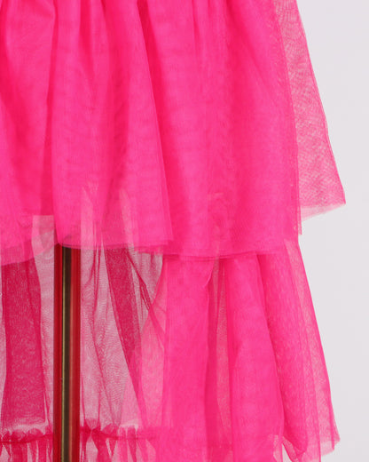 Rose Tiered Tulle Maxi Skirt