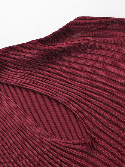 Side Split Hollow Out Midi Dress