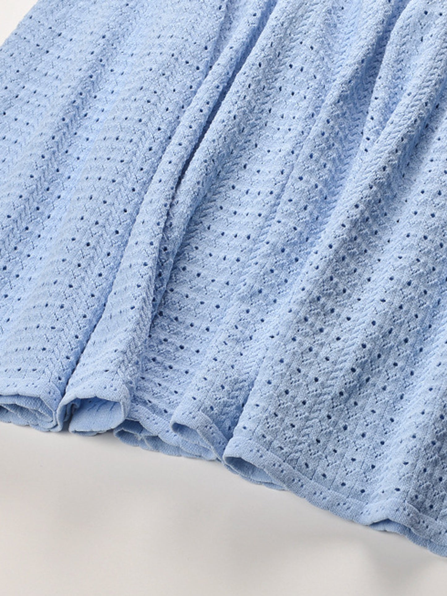 V-neck Solid Knitting Short Dress