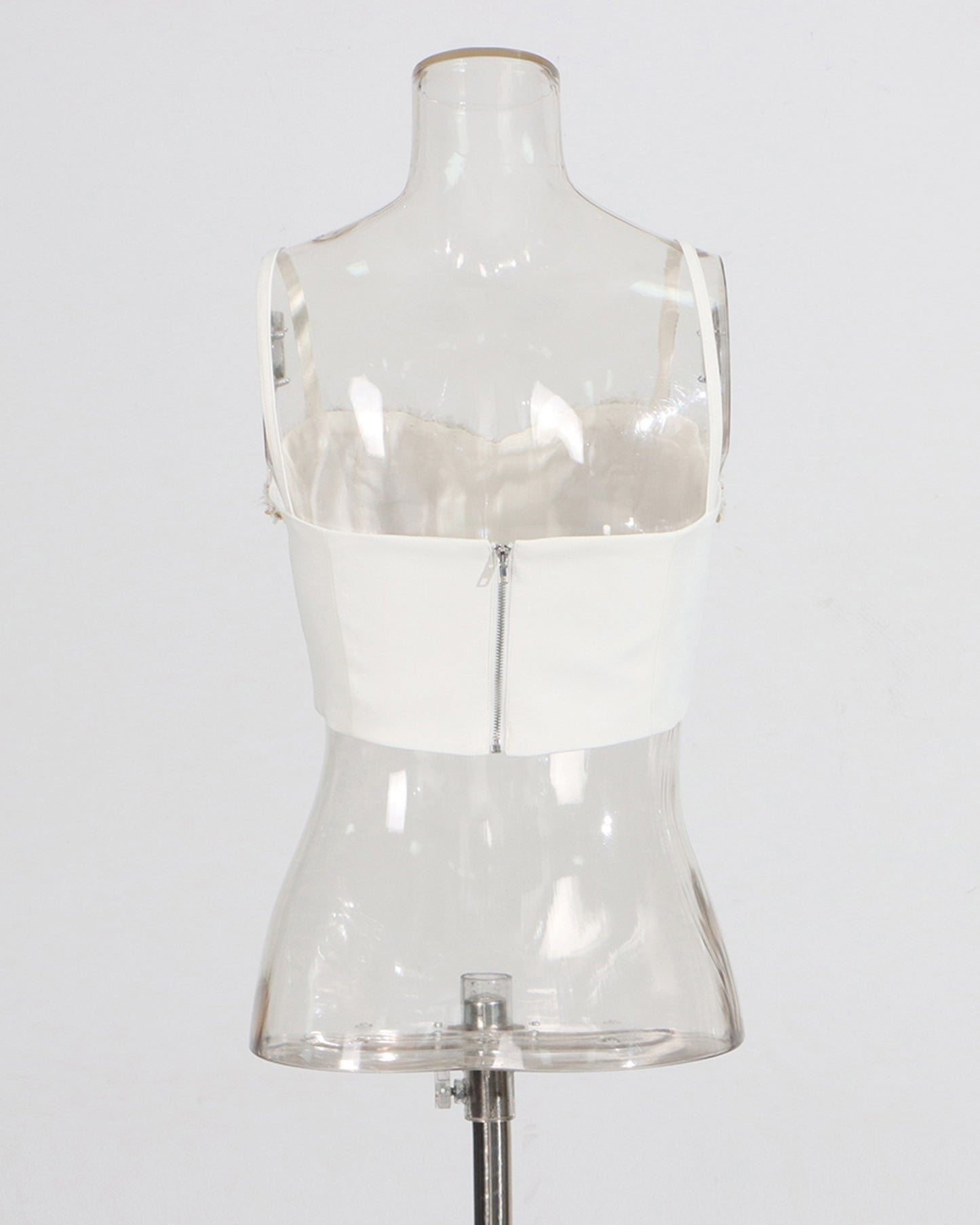 White Beaded Top & Wide-Leg Pants Set