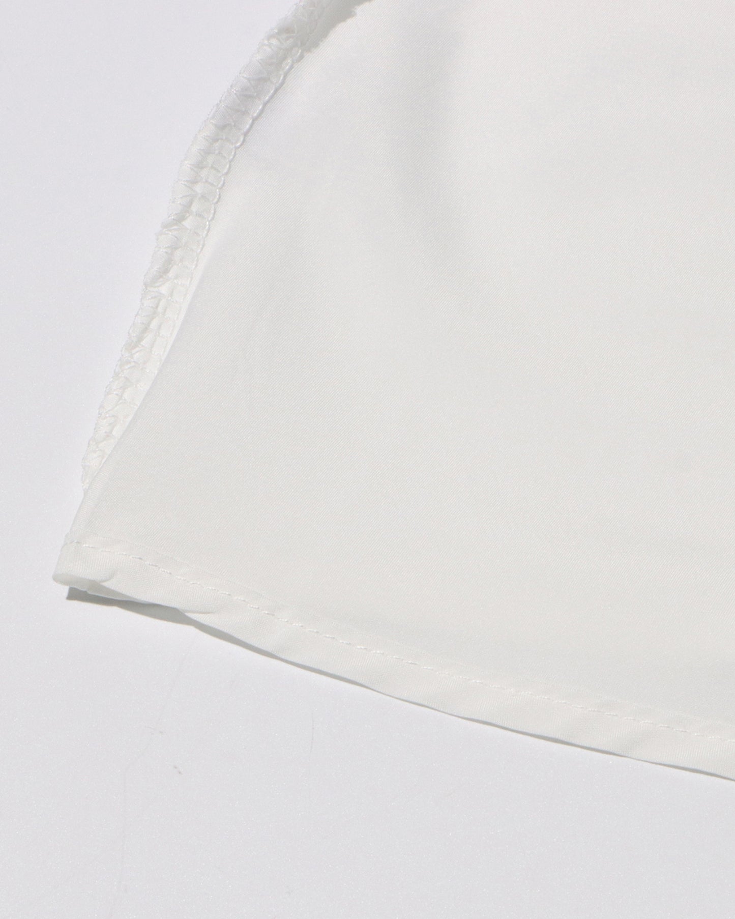 White 3D Floral A-Line Midi Skirt