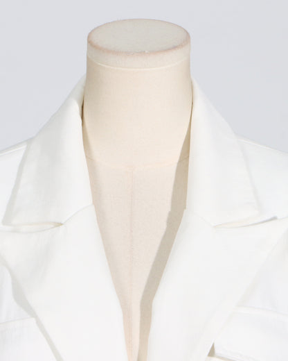 White Blazer with Studs & Buckle Belt