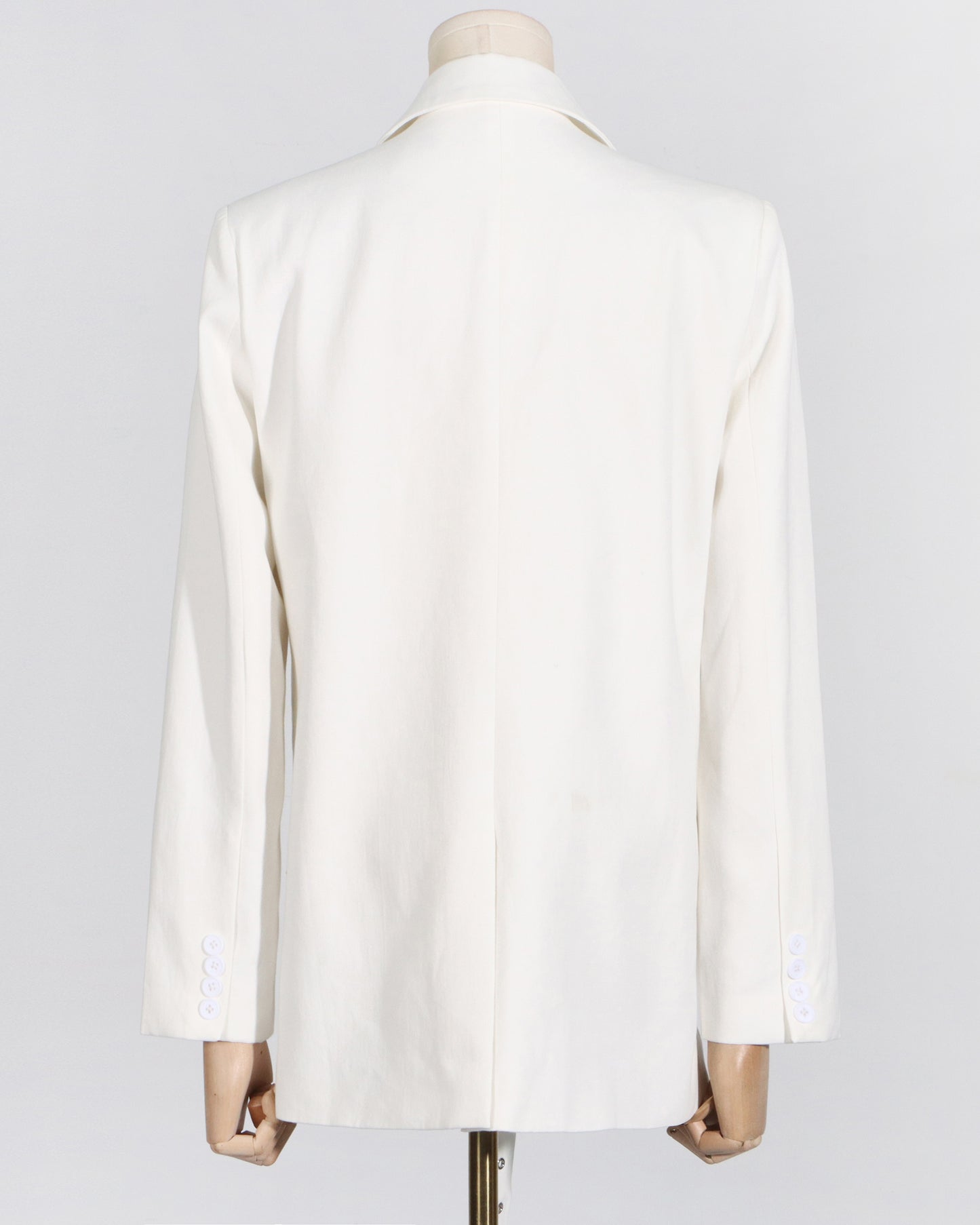 White Blazer with Studs & Buckle Belt