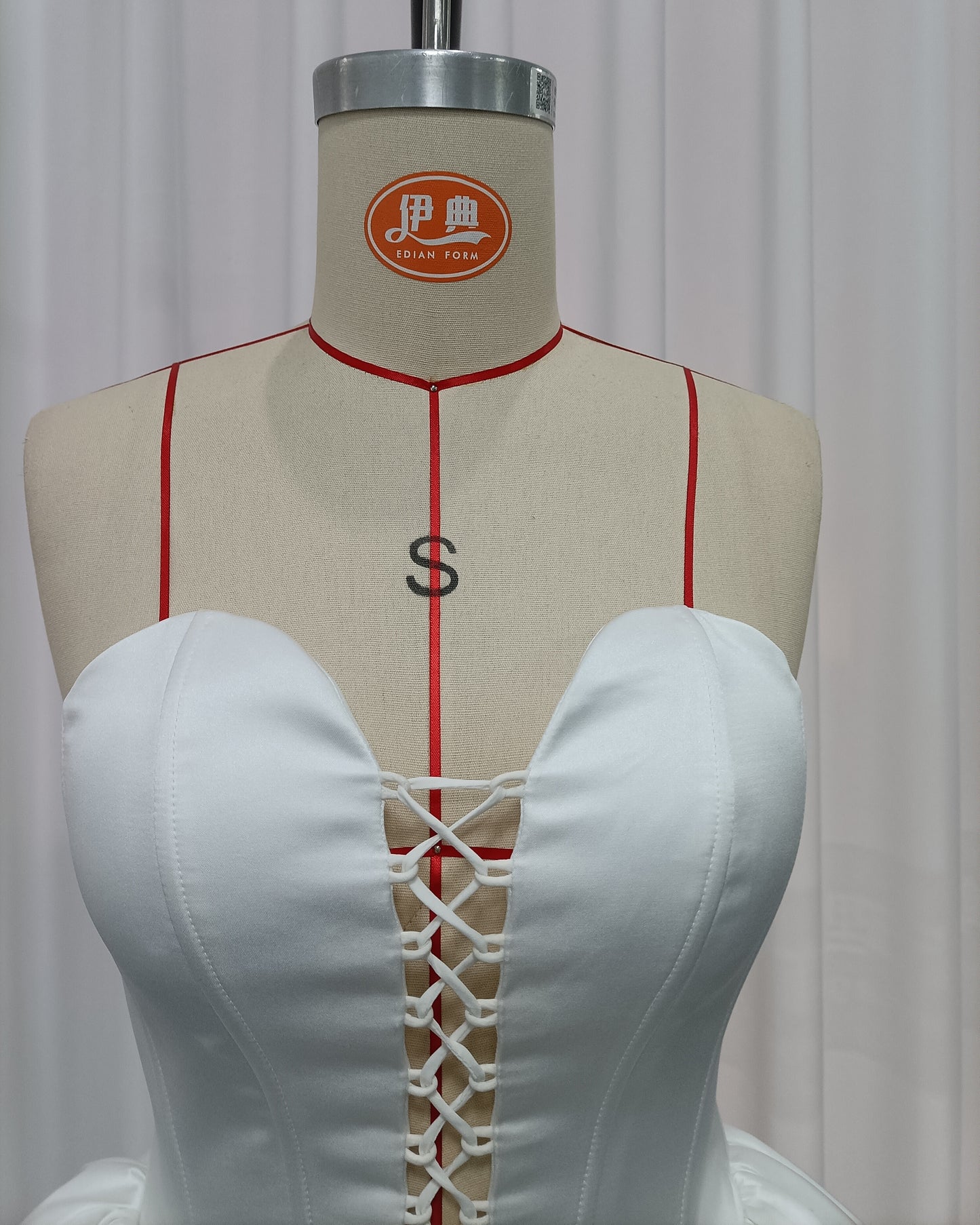 White Corset Lace-Up Mini Dress