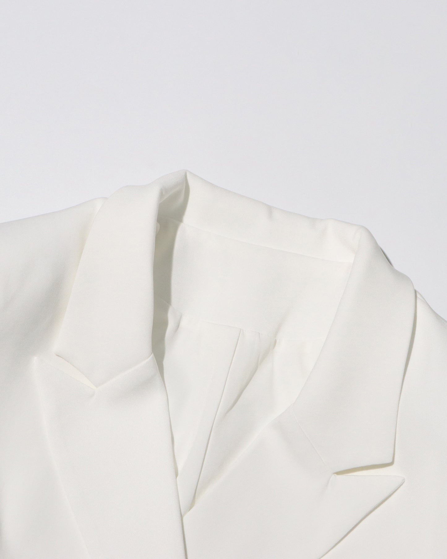 White Cropped Blazer with Gold Buttons