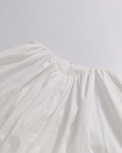 White Cut-Out Long Sleeve Maxi Dress Set