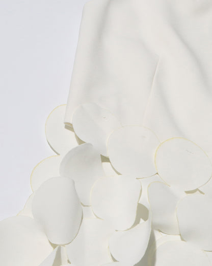 White Disc Fringe Asymmetric Vest