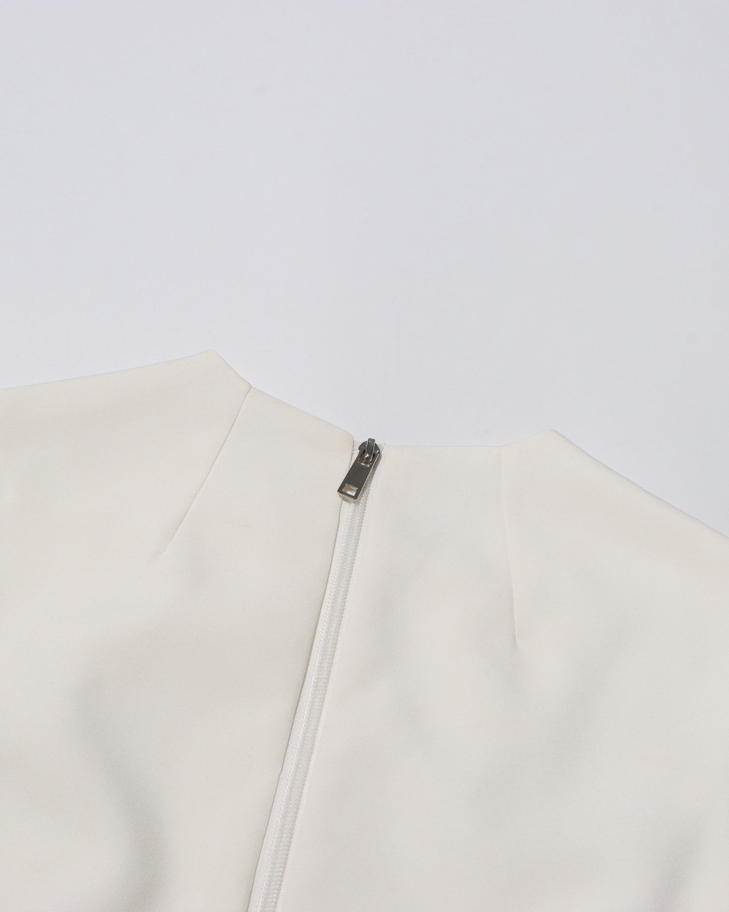 White Disc Fringe Asymmetric Vest