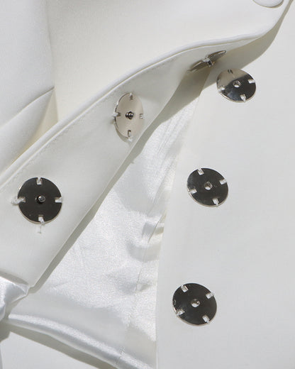 White Jacket with Back Satin Bow