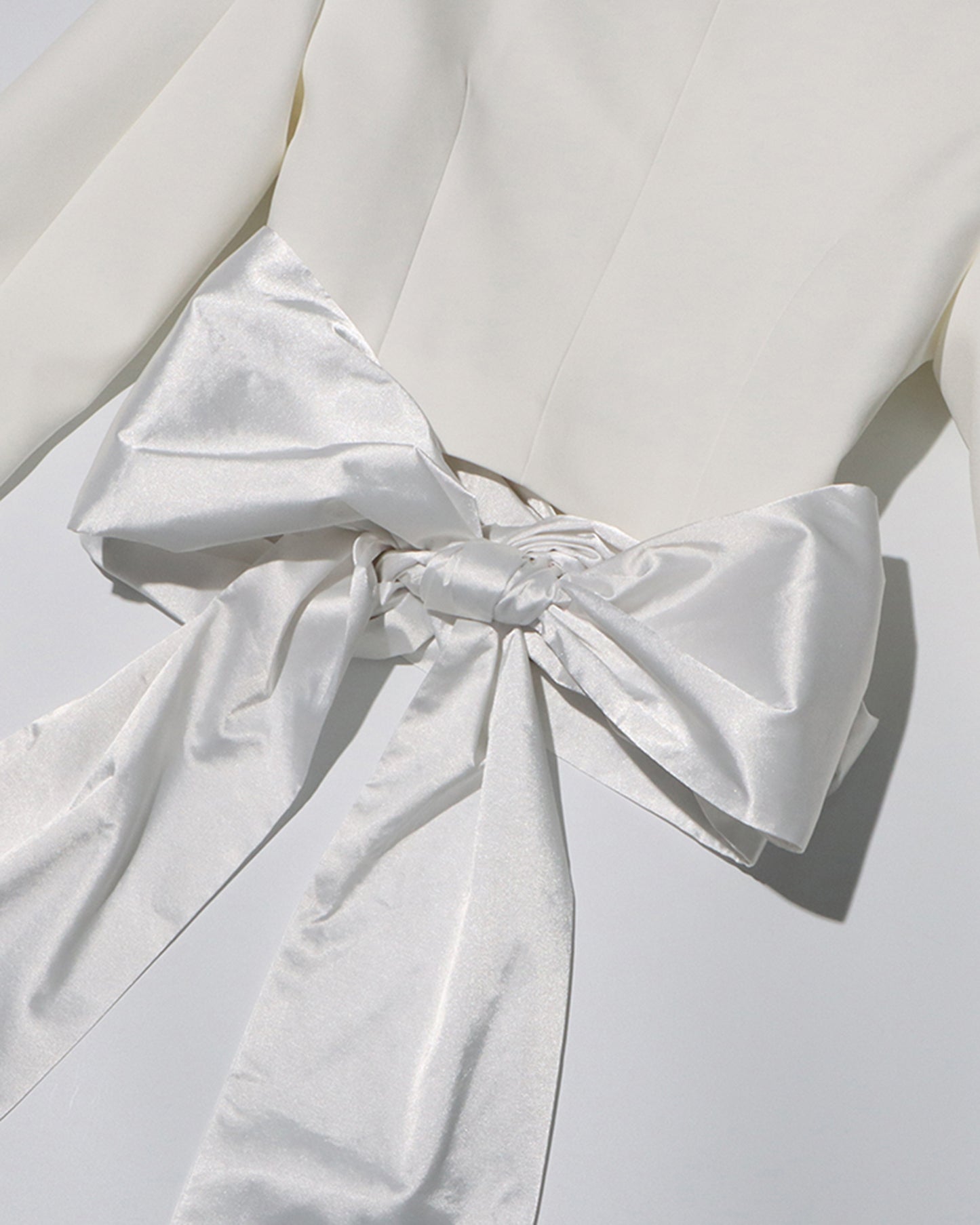 White Jacket with Back Satin Bow