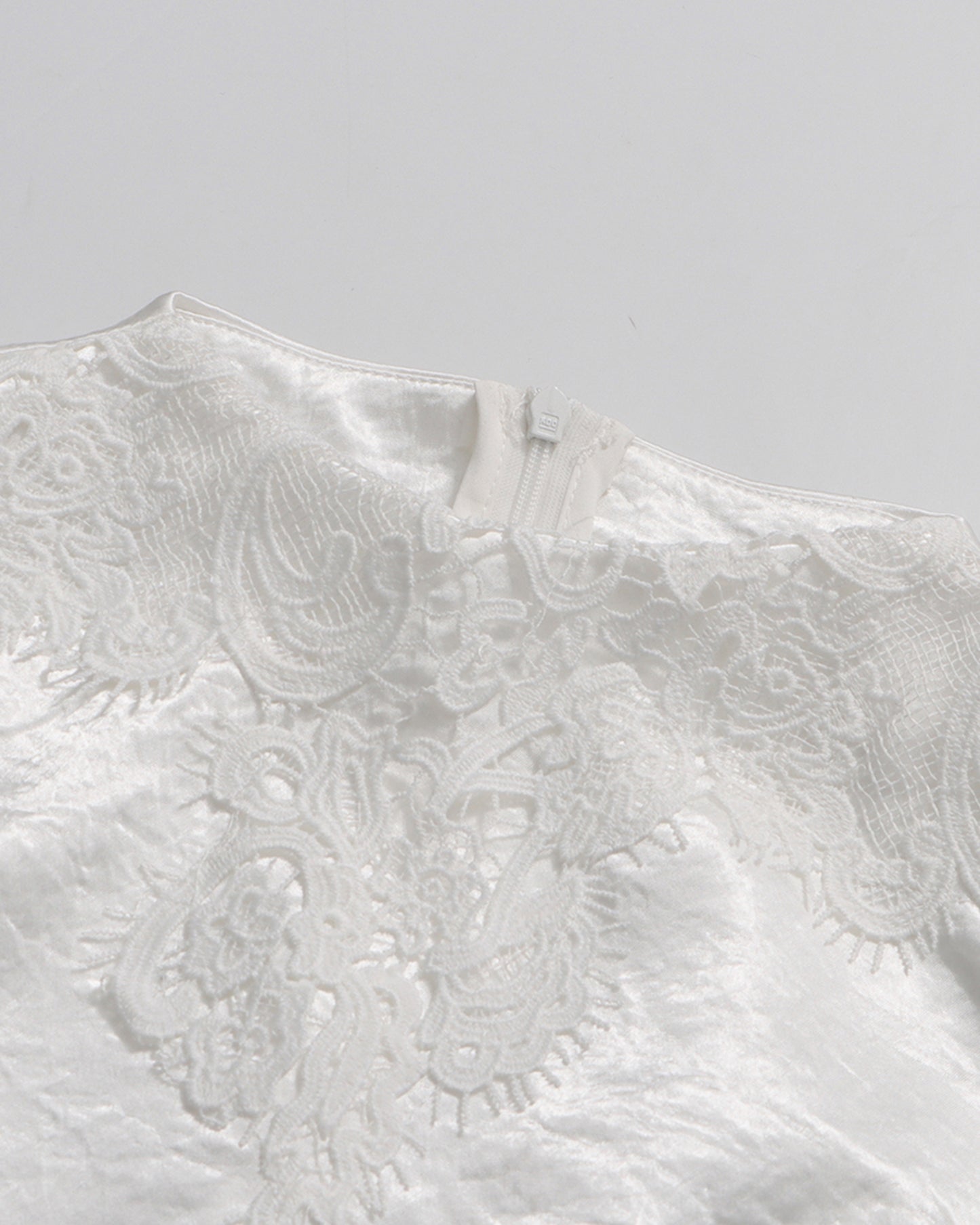 White Lace Peplum Top & Maxi Skirt Set