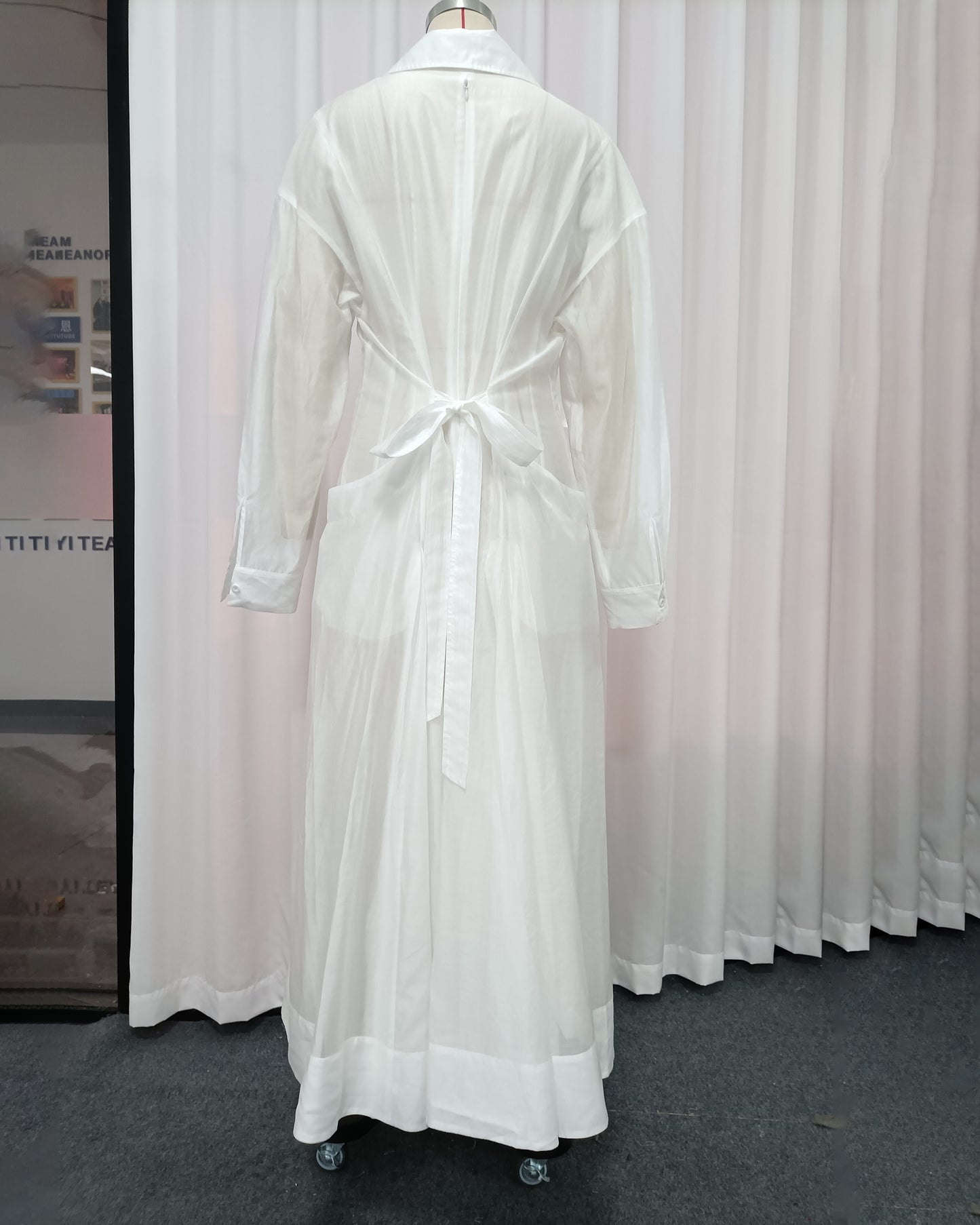 White Minimalist Tunic Shirt Dress