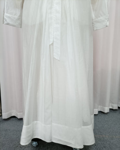 White Minimalist Tunic Shirt Dress