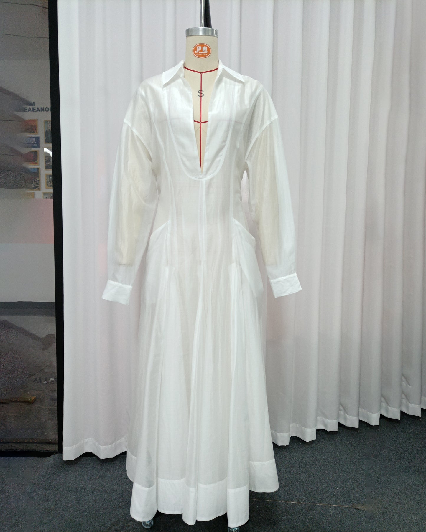 White Minimalist Tunic Shirt Dress