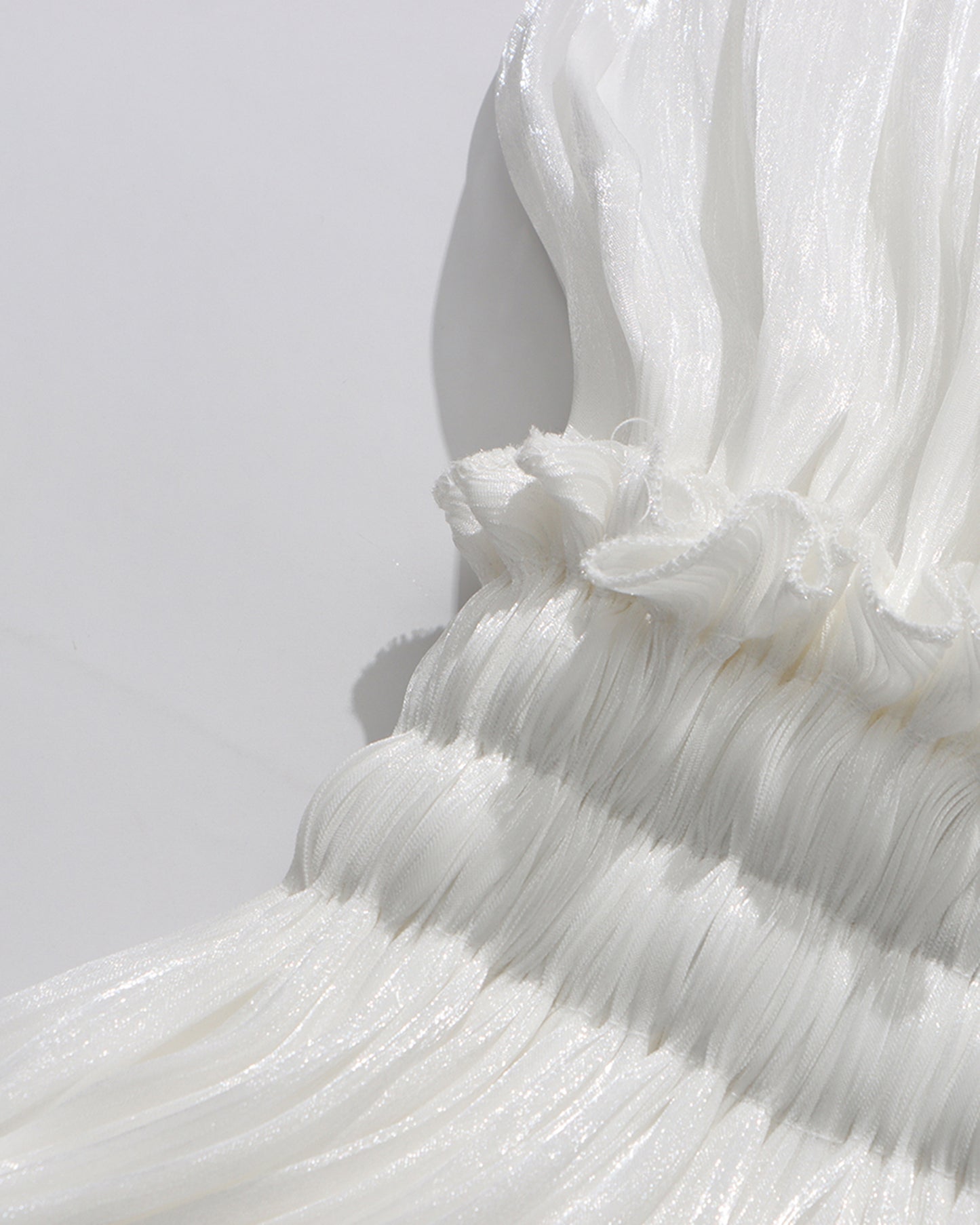 White Off-Shoulder Ruched Puff Sleeve Mini Dress