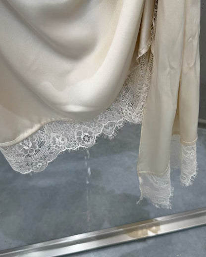 White Off Shoulder Lace Trim Mini Dress