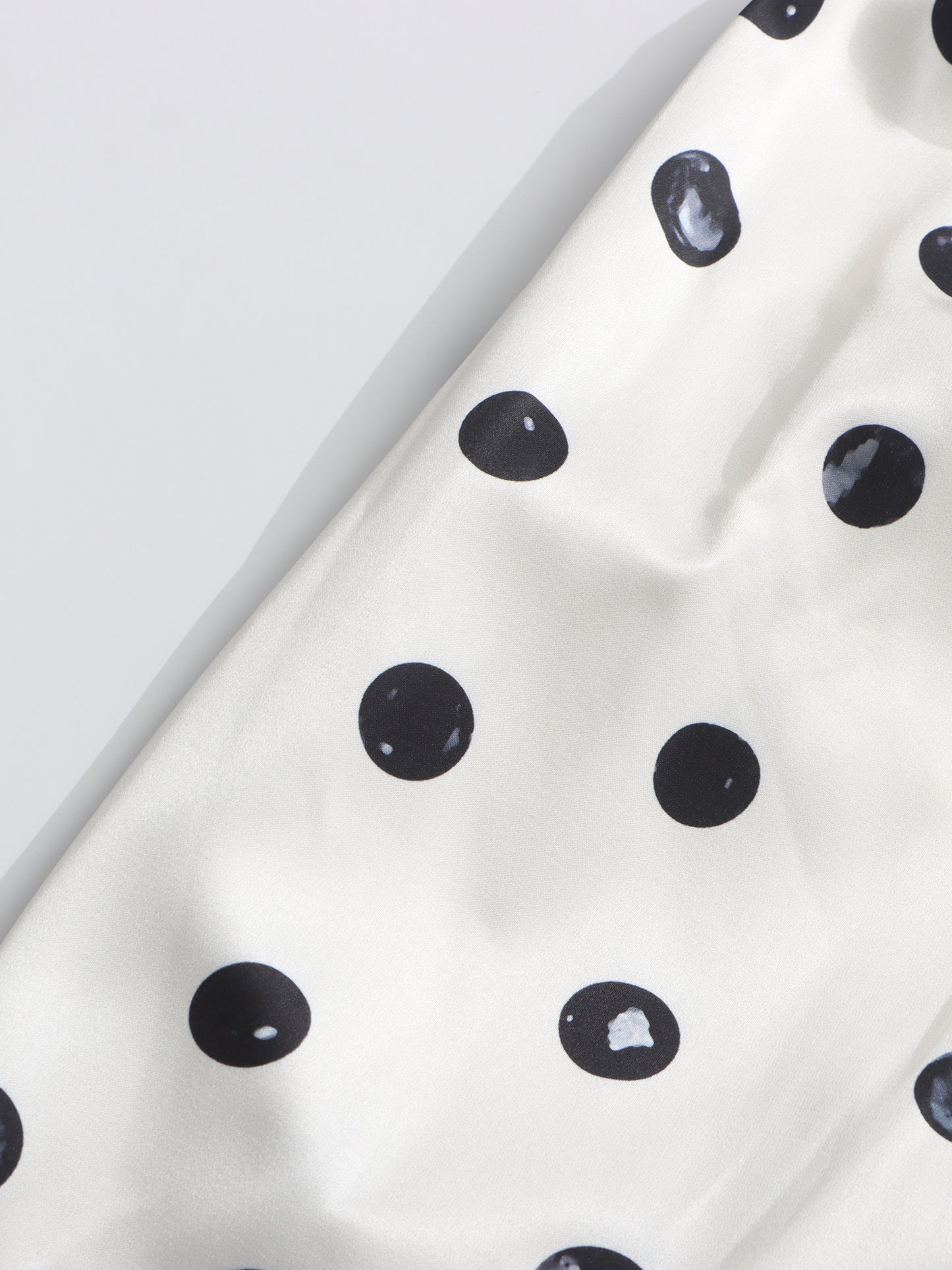 Apricot Polka Dot Midi Skirt with Ruffle Details