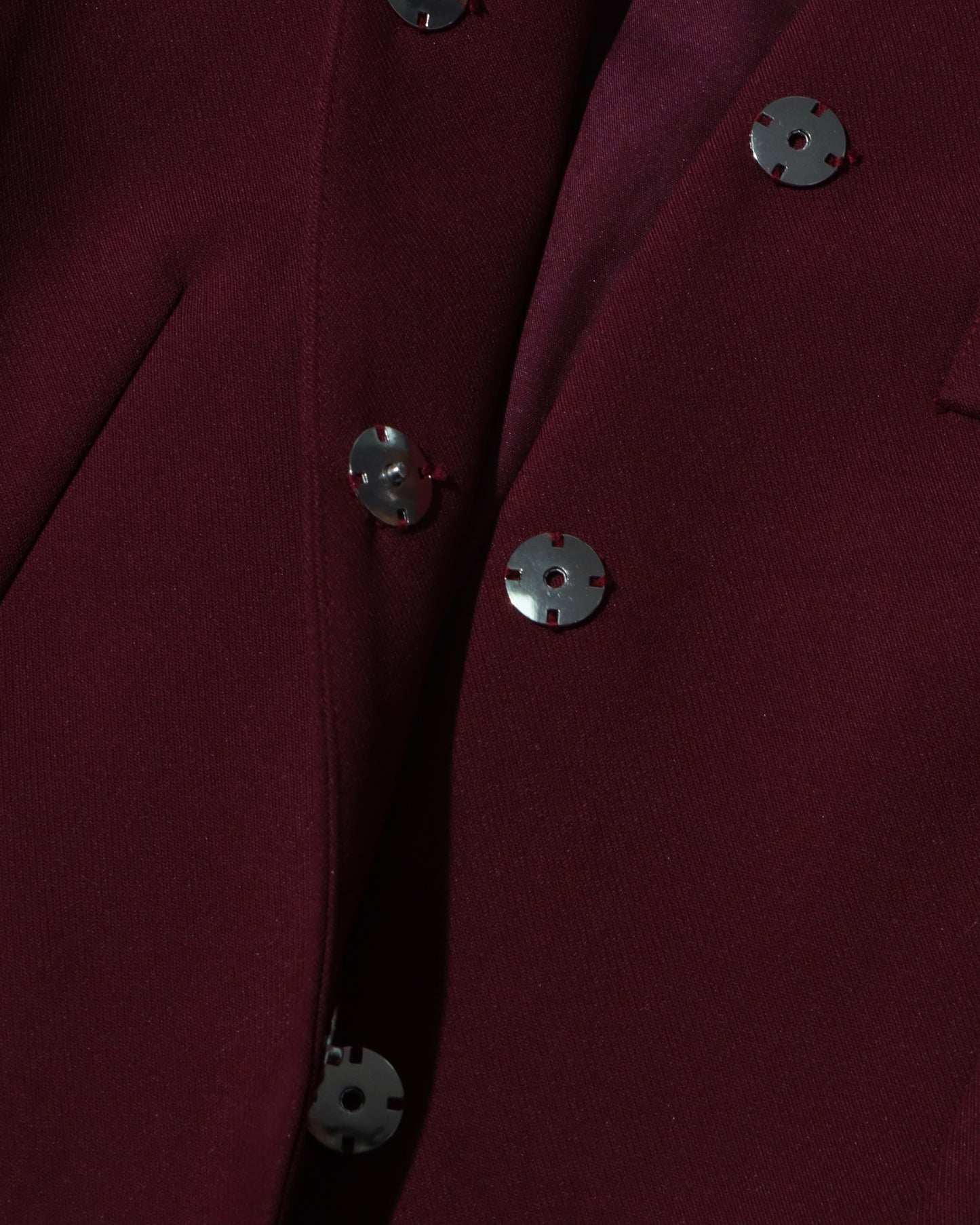 Wine Red Blazer & Wide-Leg Pants Two-Piece Set