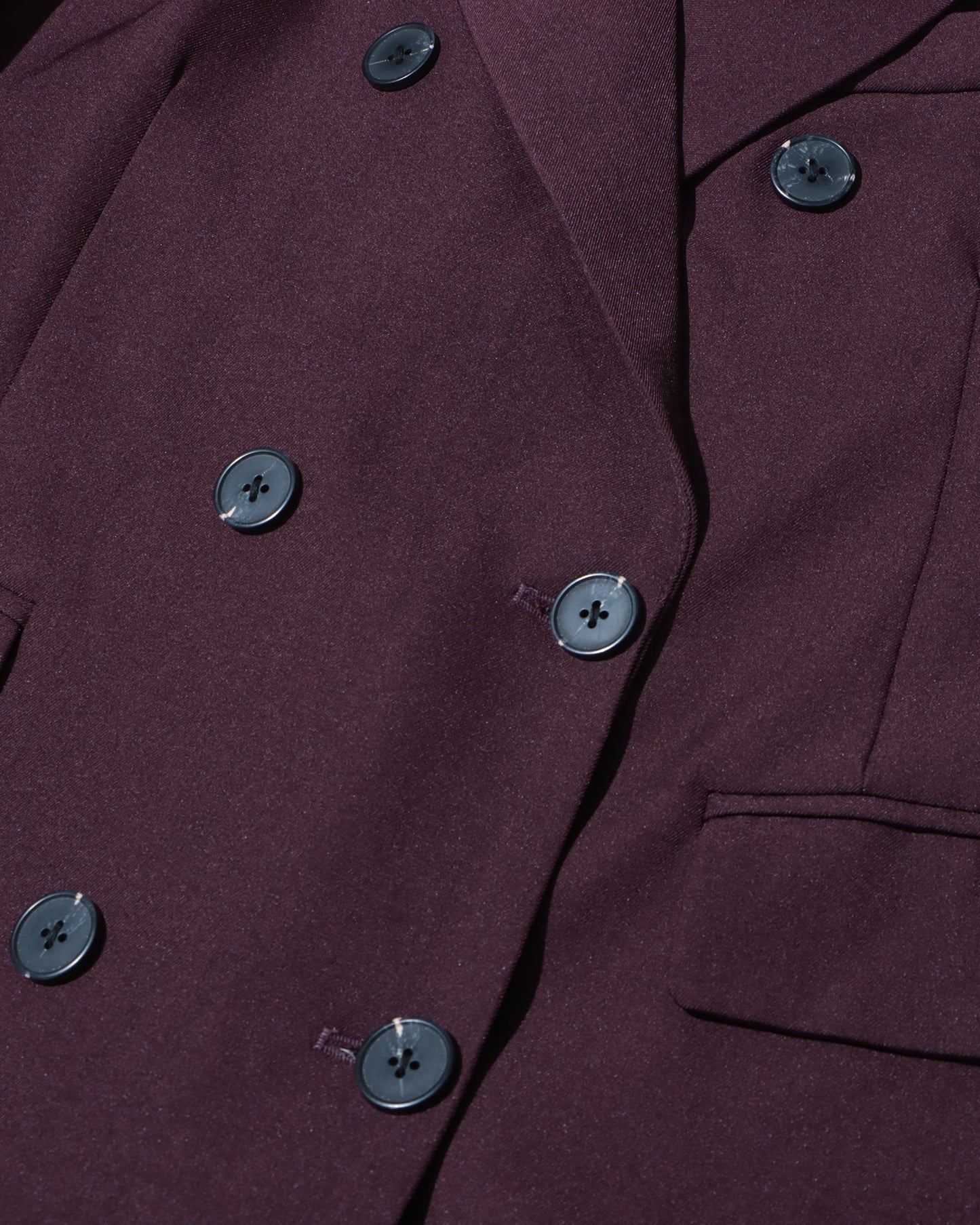 Wine Red Double-Breasted Longline Blazer Coat