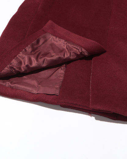 Wine Red Double-Breasted Blazer