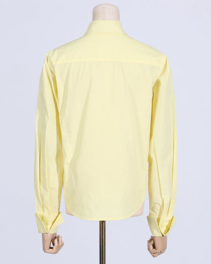 Yellow Rose Applique Button-Down Shirt