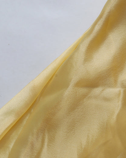 Yellow Spaghetti Strap Lace Irregular Ruffle Maxi Dress
