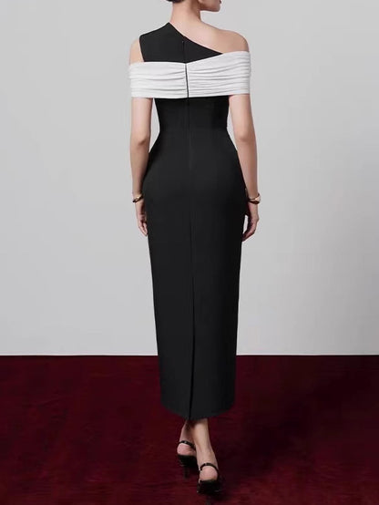Elegant Hit Color Long Dress