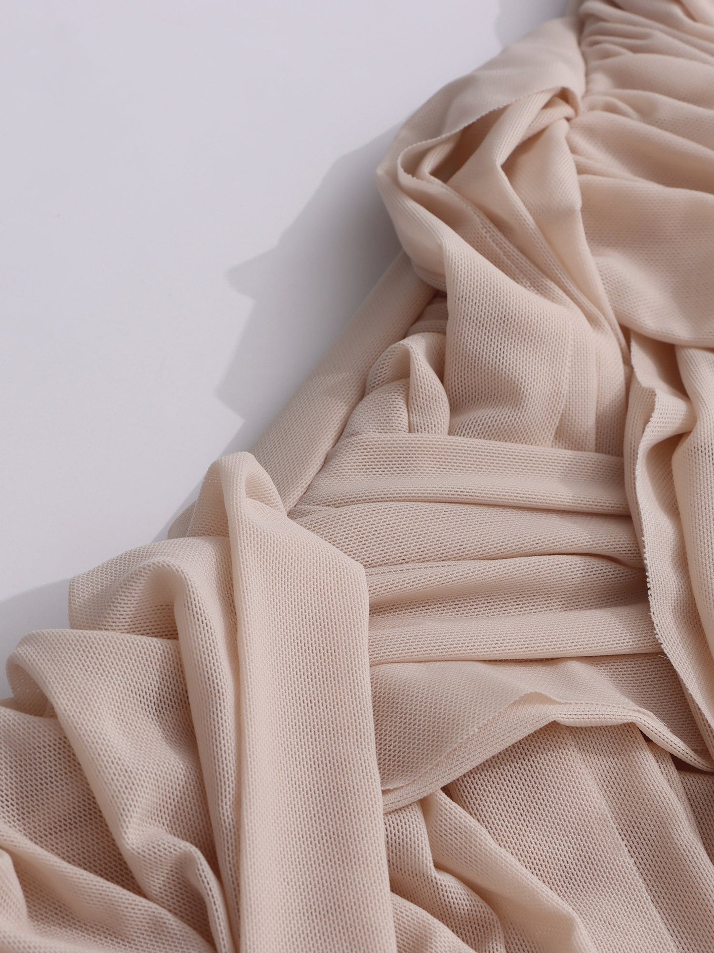 Apricot Sleeveless Knotted Ruched Maxi Dress - SISPELL