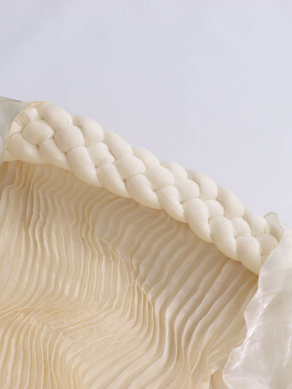 Apricot Strapless Pleated Maxi Dress - SISPELL