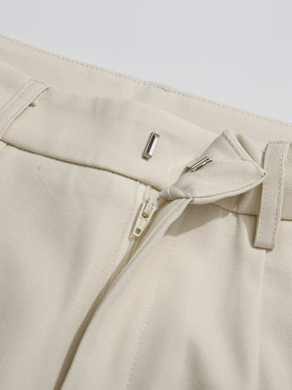 Apricot Suit Set with Gold Button & Flared Pant Detail - SISPELL