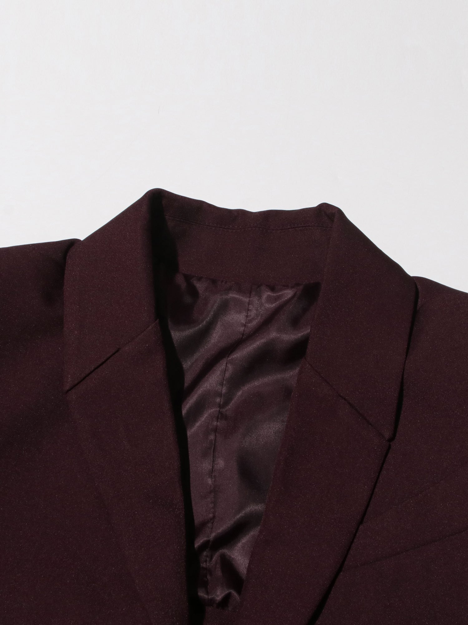 Avant - Garde Burgundy Blazer with Sheer Corset Detail - SISPELL
