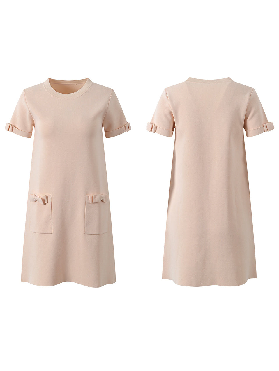Elegant Patchwork Bowknot Short Dress