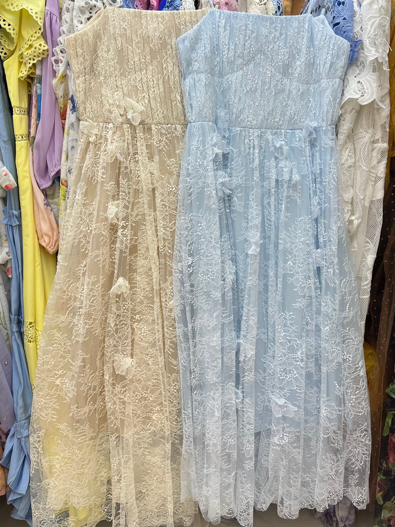 Elegant Solid Patchwork Mesh Midi Dress
