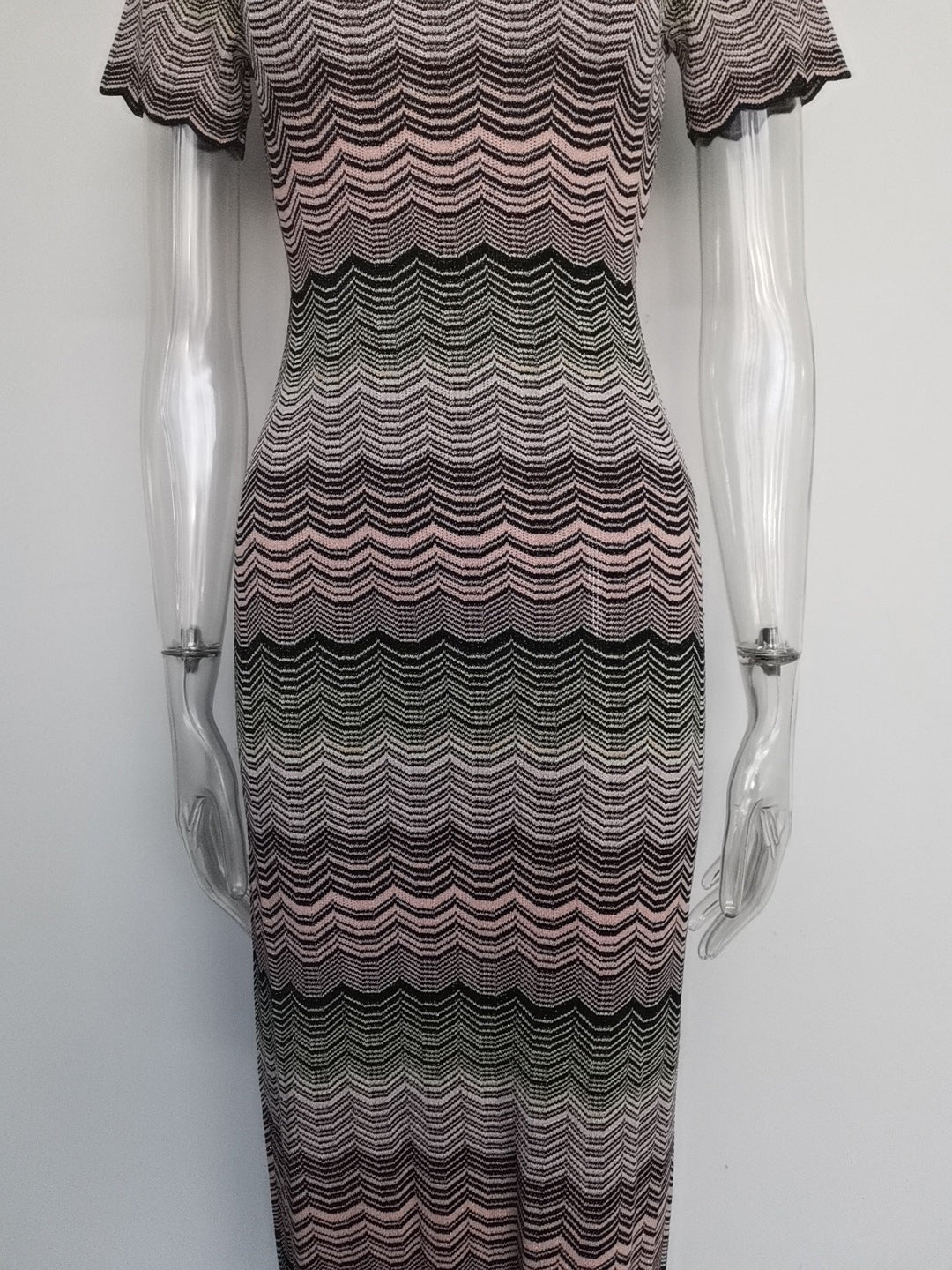 Elegant Round Neck Long Dress
