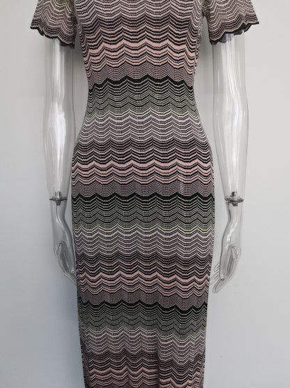 Elegant Round Neck Long Dress