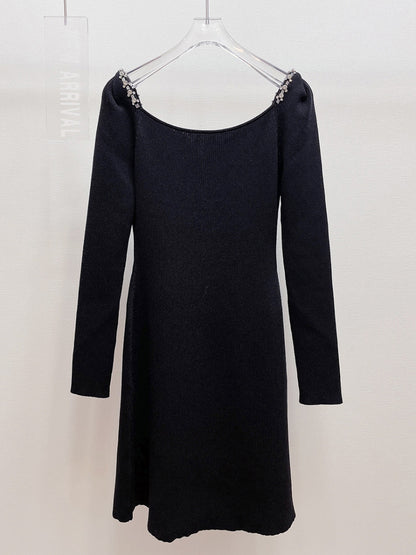 Patchwork Diamonds Solid Short Dress