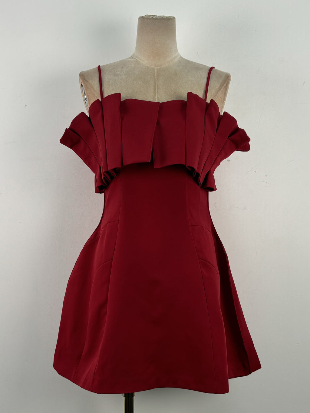 Off Shoulder Solid Short Dress