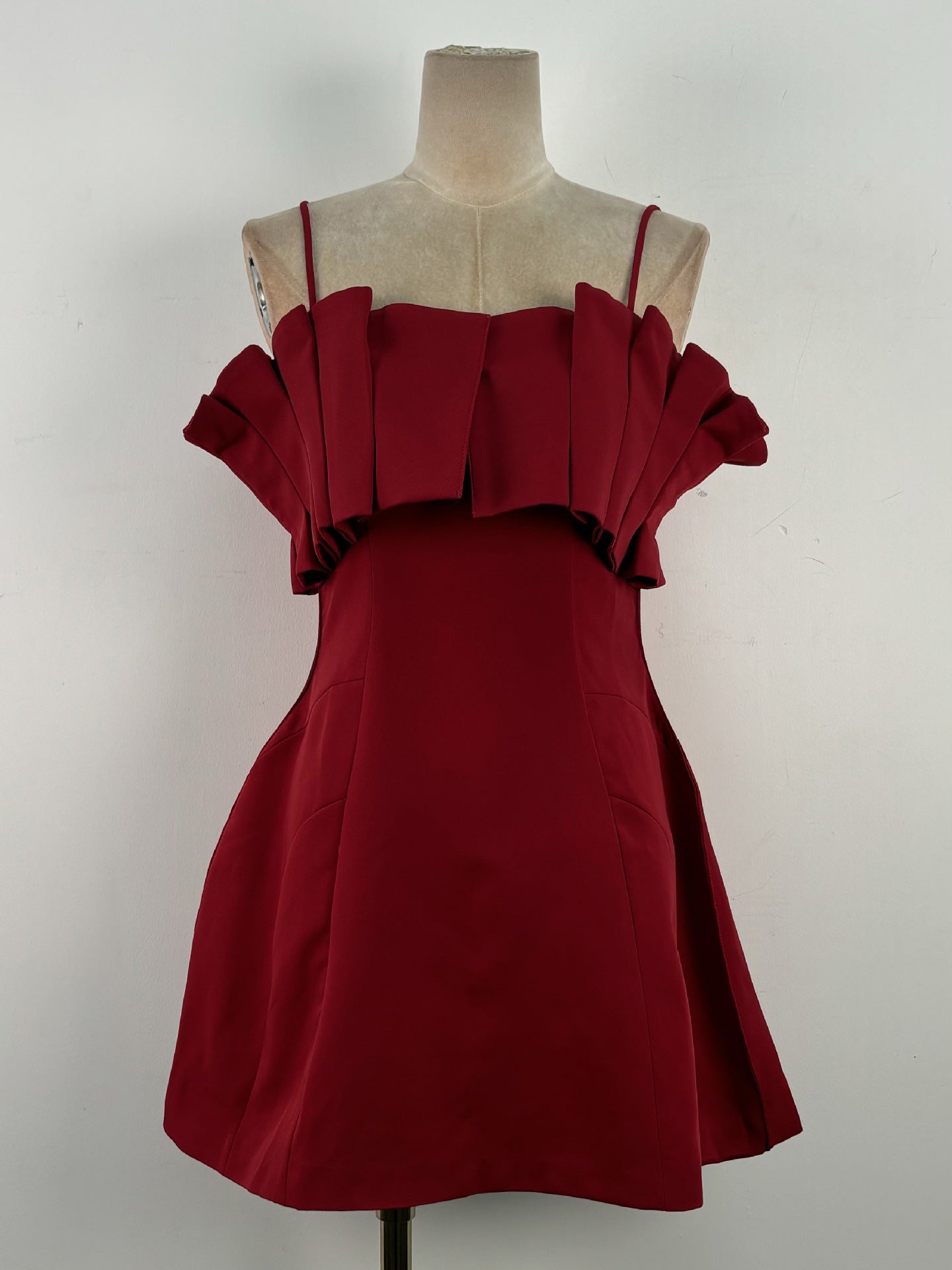 Off Shoulder Solid Short Dress