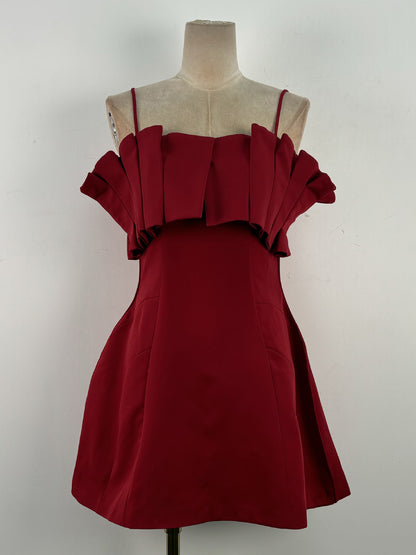Off Shoulder Solid Short Dress