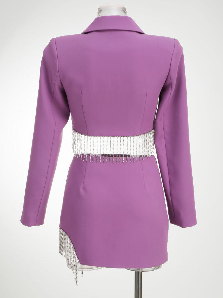 Chic V-neck Patchwork Two Piece Set