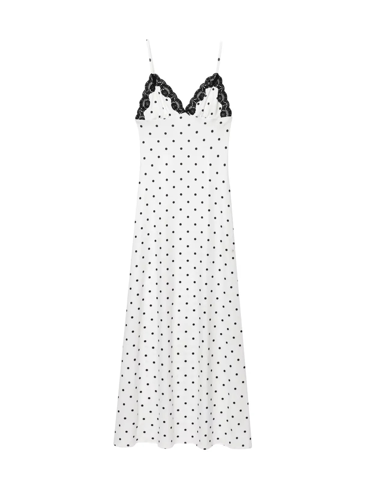 Hit Color Wave Point Long Dress