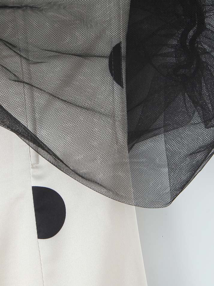 Mesh Wave Point Short Dress