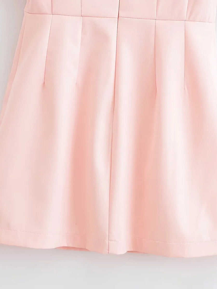 Elegant Chic Solid Short Dress