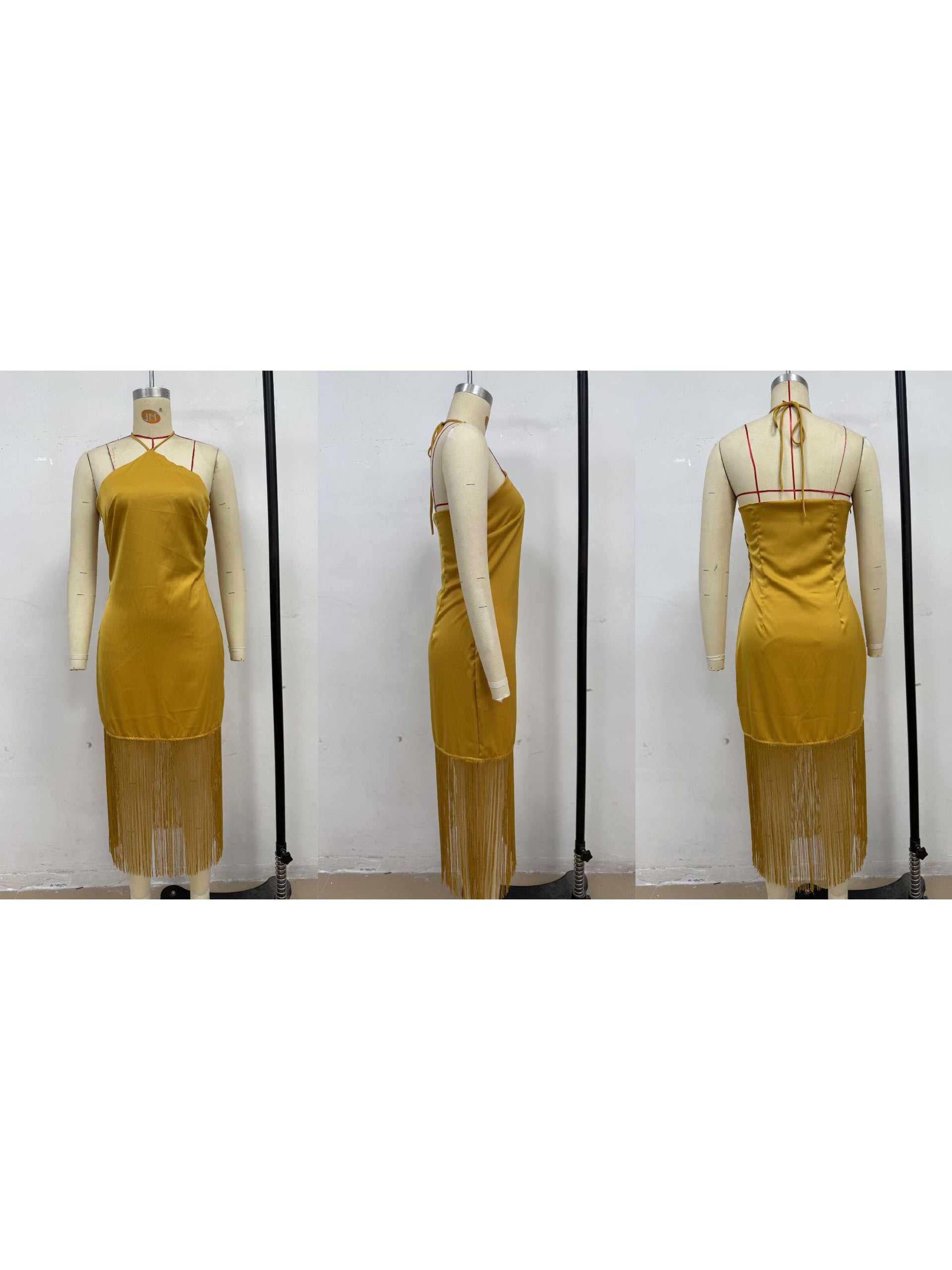 Elegant Solid Backless Long Dress